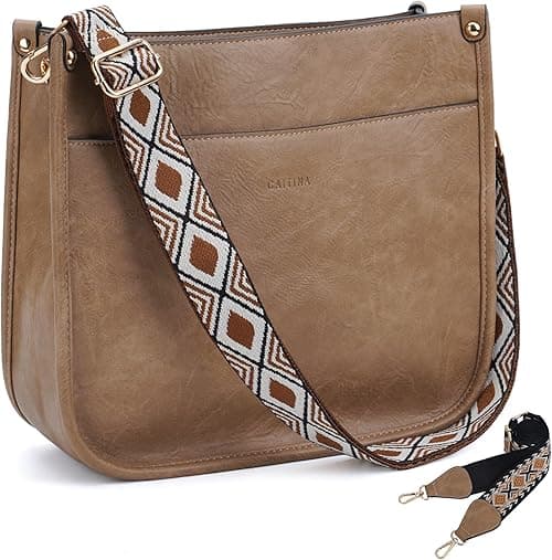 Crossbody Bag Women Vegan Leather Hobo Handbag Trendy Crossbody Shoulder Bag Purses For Women with 2 Adjustable Strap on Amazon.ae - Price Tracker