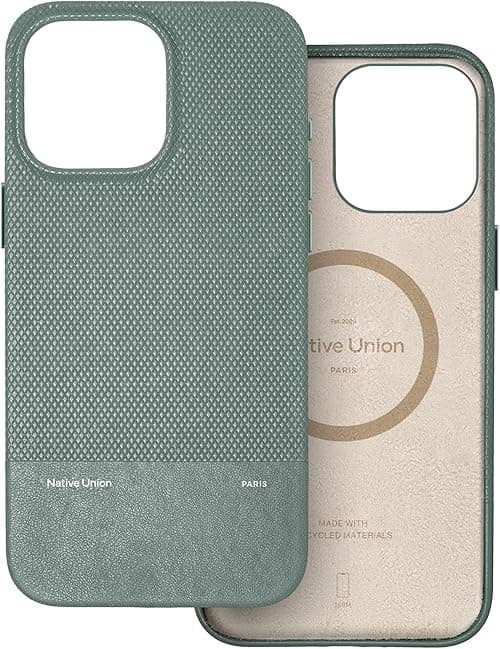 Native Union (RE)Classic Leather Case w/ Magsafe for Apple iPhone 16 Pro Max 6.9" 2024| Italian Leather from Recycled Materials, 6-Ft Drop & Scratch Protection, Raised Edges, Wireless Charging - Green on Amazon.ae - Price Tracker
