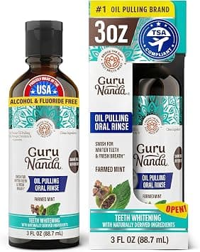 GuruNanda Coconut Oil Pulling with 7 Essential Oils and Vitamin D3, E, K2 (Mickey D), Helps with Fresh Breath, Teeth & Gum Health- Travel Size - 3 oz - Amazon.sa Price Tracker