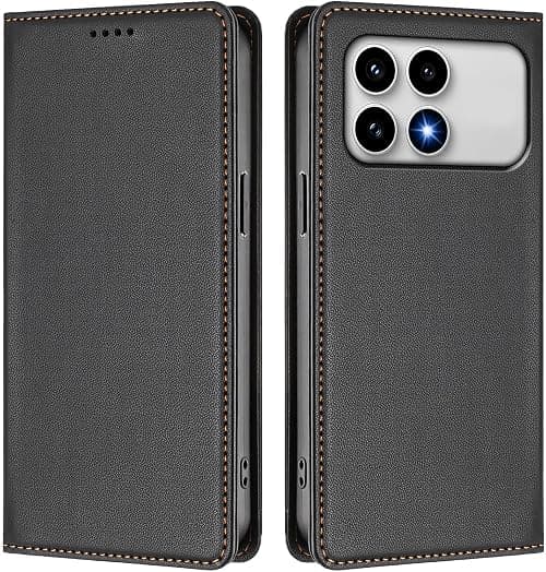 Cover Compatible with Xiaomi Poco F8 Ultra 5G,Compatible with Redmi K90 Pro Max 5G 【RFID Blocking】【Card Holder Magnetic closure Flip Stand】Phone Case Black on Amazon.ae - Price Tracker