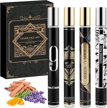 SKY-TOUCH 4-Pack Men's Eau De Parfum Set – 4x35ml Cologne Sampler Gift Set, Travel Size Perfumes for Men, Long-Lasting Fragrance, Ideal for Birthdays, Anniversaries, Christmas on Amazon.ae - Price Tracker