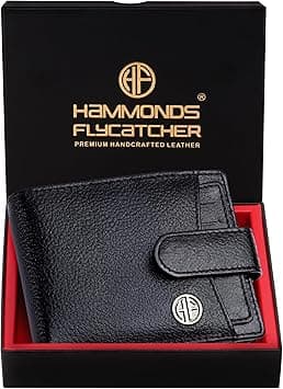 HAMMONDS FLYCATCHER Wallet for Men Leather Original, Mens Wallet, Leather Wallets for Men Stylish, Bi-Fold Wallets for Man, 5 Card Slots, Easy Access Card Slots, Coin Pocket, Gift for Mens, Black, 11 on Amazon.ae - Price Tracker