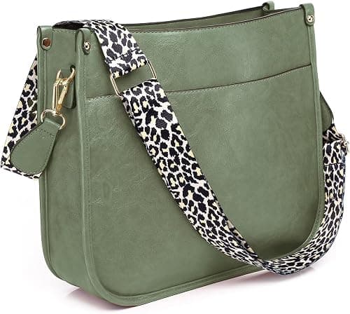AUYOCO Vegan Leather Crossbody Bags for Women, Crossbody Purse with Guitar Strap Zipped Pockets Handbag Shoulder Bag on Amazon - Best Deal Finder