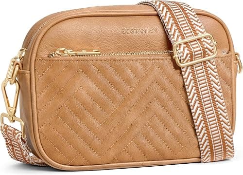 BOSTANTEN Crossbody Bags for Women Vegan Leather Quilted Purses Small Shoulder Bag Ladies Handbags with Wide Strap on Amazon.ae - Price Tracker