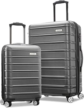 Samsonite Omni 2 Hardside Expandable Luggage with Spinners | Solid Charcoal | 2PC SET (Carry-on/Medium), Solid Charcoal, 138449-3386 on Amazon.ae - Price Tracker