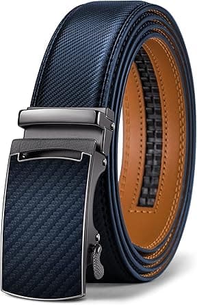 KEMISANT Men's Leather Belt Ratchet Automatic Buckle for Men Business Suit, Width 35 mm, Size Adjustable on Amazon.ae - Price Tracker