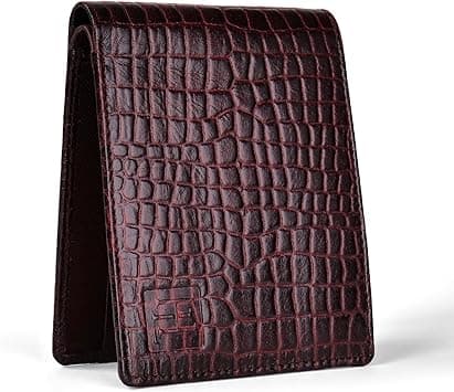 HAYES LONDON Genuine Leather Wallet for Men, Original Wallet with RFID Blocking, Bifold Purse with 8 Compartments (The Gator Brown) on Amazon.ae - Price Tracker