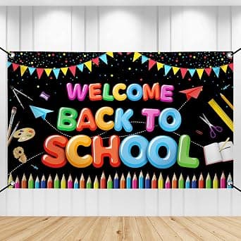 KatchOn XtraLarge 72x44 Inch Welcome Back To School Banner | Back To School Decorations for Classroom | First Day of School Banner | Back To School Backdrop for Classroom Decorations, Back to School Sign, Welcome Back To School Banner Backdrop on Amazon.ae - Price Tracker