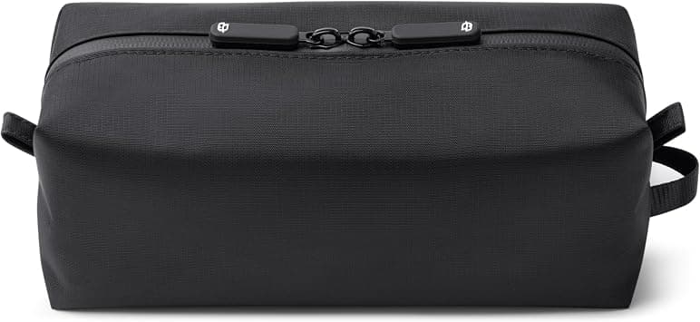 Comfyable Small Toiletry Bag for Men, Slim Mini Toothbrush Bag, Dopp Kit, Electronics, Tech, Gym, Water-Resistant Essentials Organizer, Black+, Medium, Functional on Amazon - Best Deal Finder