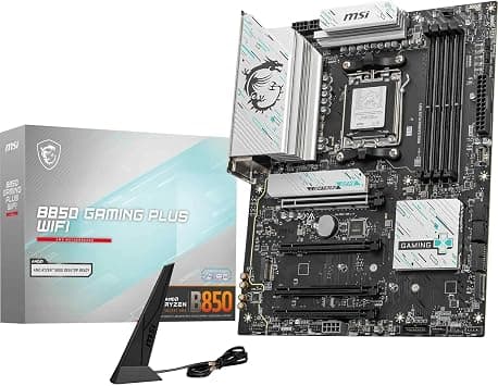 MSI B850 GAMING PLUS WIFI Motherboard, ATX - Supports AMD Ryzen 9000/8000 / 7000 Processors, AM5 - DDR5 Memory Boost 8200+ MT/s (OC), PCIe 5.0 x16 & 4.0 x16, M.2 Gen5, Wi-Fi 7, 5G LAN على Amazon.ae - متتبع الأسعار