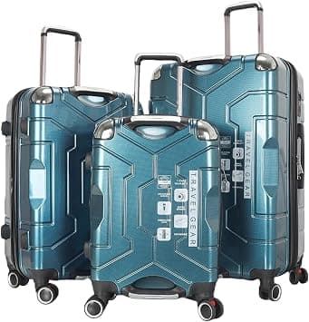 STARGOLD Trolley Luggage Set of 3 PCS Suitcase Bag TPC Hardside 360 Rotating Wheels And Lockable System Travel Luggage TPC42 على Amazon.ae - متتبع الأسعار