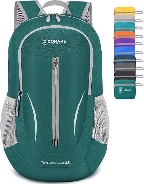 ZOMAKE Foldable Backpack Lightweight Packable 25 L, Small Hiking Daypack Water Resistant Travel Bag Nylon Outdoor Sports Camping Rucksack Walking Trekking for Men Women Seniors on Amazon.ae - Price Tracker