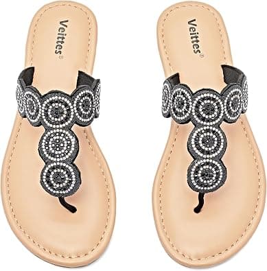 Ataiwee Women's Flat Slide Sandals - Casual Braided Criss Cross Thong Summer Shoes. على Amazon.ae - متتبع الأسعار