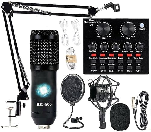 sktome Podcast Equipment Bundle, BM-800 Condenser with Voice Changer, Recording Studio Pack, Podcast Microphone Bundle for Laptop, Live Streaming/Streaming/Recording on Amazon.ae - Price Tracker