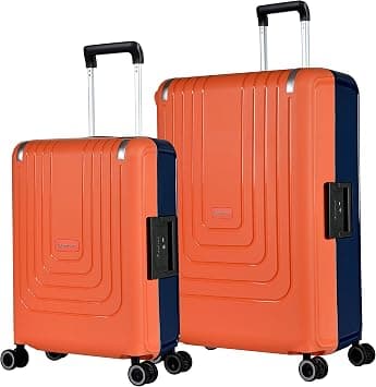 Eminent 2 Piece Luggage Set 20/28 Inches Polypropylene Hard Case Luggage Sets with 4 Double Spinner Wheels TSA Lock (Set of 2 (20/28), Orange DarkBlue) on Amazon.ae - Price Tracker