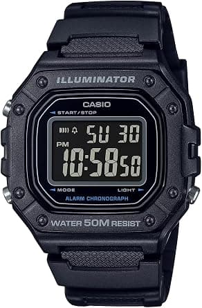 Casio Men's Watch - W-218H-1BVDF Black Dial, Black Band on Amazon.sa - Price Tracker