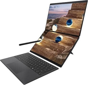 ASUS Zenbook Duo Laptop (2026), Dual 14” OLED 3K 144Hz Touch Display, Intel Core Ultra 9 Processor 386H, Intel Graphics, 32GB RAM, 1TB SSD, Sleeve and Stylus Included, WiFi 7, Windows 11, Moher Gray على Amazon.ae - متتبع الأسعار