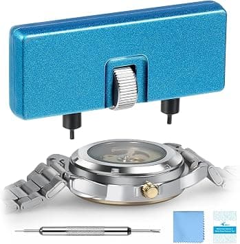 Watch Battery Replacement Kit, Watch Back Remover for Rotate Open Watch Cover, Spring Bar Tool, Strap Remover, Complete Watch Repair Tool Kit, with Instruction Manual, for DIY Maintenance on Amazon.ae - Price Tracker