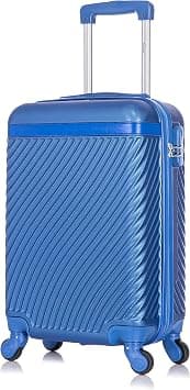 Senator Lightweight Hard Case luggage ABS carry on suitcase with 4 Quite Spinner wheels KH1065 (Carry-On 20-Inch, Pearl Blue) on Amazon - Best Deal Finder