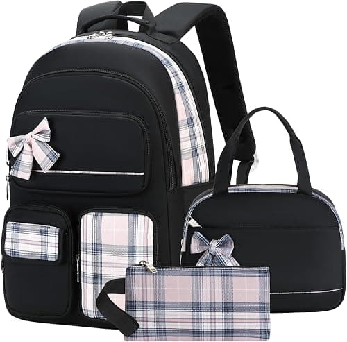 Girls Backpack,3pcs Backpacks with Lunch Box Pencil Case Set 15.6 Inch Laptop Bag Kids Kindergarten School Bookbag on Amazon.ae - Price Tracker