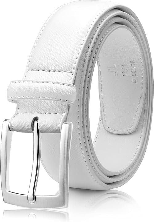 MILORDE Men's Genuine Leather Dress Belt, Handmade, 100% Cow Leather, Fashion & Classic Designs for Work Business and Casual on Amazon.ae - Price Tracker