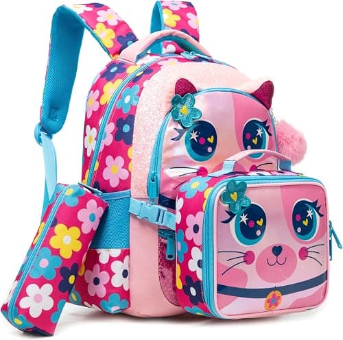 Kids Backpacks for Girls School Bag with Lunch Box School Backpack for Girls Set Cute Bookbag for Kindergarten on Amazon.ae - Price Tracker