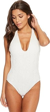 Polo Ralph Lauren Womens Bordeaux Mixed Crochet Engineered Plunge One-Piece White SM One Size on Amazon.ae - Price Tracker