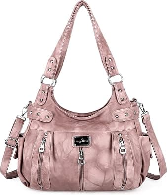 Angelkiss Large Purses and Handbags for Women Washed Faux Leather Crossbody Hobo Satchel Shoulder Handbag Tote Purse on Amazon.ae - Price Tracker
