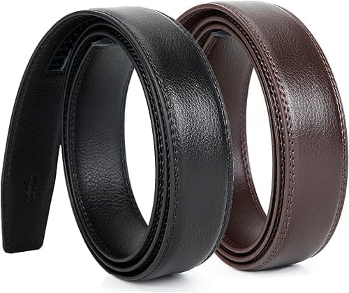 Men's Leather Ratchet Belt Strap Only 35mm 1 3/8,Leather Belt without Buckle… on Amazon.ae - Price Tracker