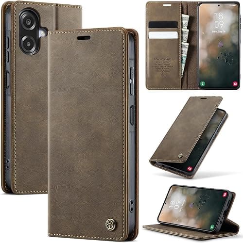 Flip Case for Samsung Galaxy A07 Premium PU Leather,RFID Protective,Foldable Stand,Mobile phone case Leather with Card Slot and Stand Function,Case for Samsung A07 - Coffee on Amazon.ae - Price Tracker