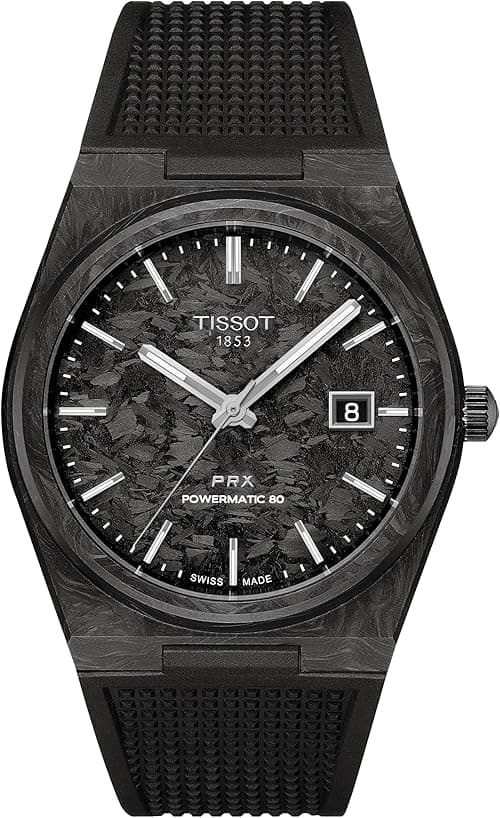 Tissot PRX Powermatic 80, BLACK CARBON on Amazon.ae - Price Tracker