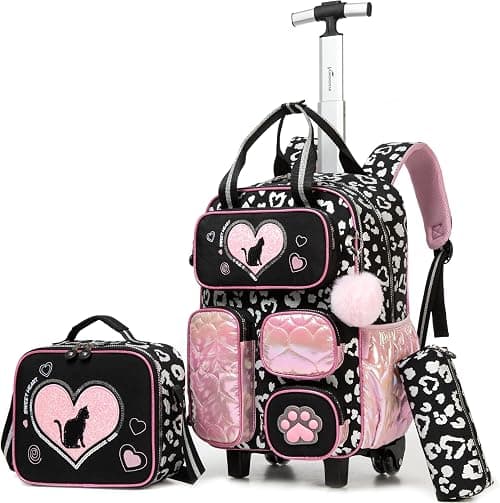 Rolling Backpack for Girls and Boys Backpack with Wheels Travel Luggage Suitcase on Amazon - Best Deal Finder