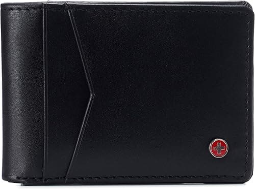 alpine swiss Delaney Men’s RFID Blocking Slimfold Wallet Thin Bifold Cowhide Leather Comes in Gift Box on Amazon.ae - Price Tracker