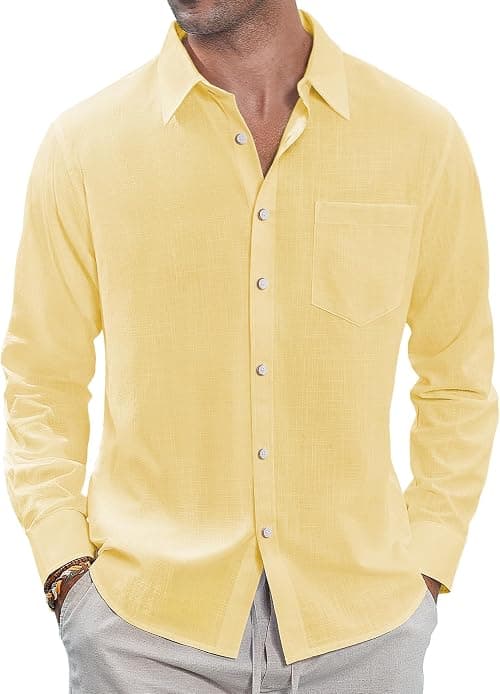 J.VER mens Mmcx-linen Shirt Button Down Shirt (pack of 1) on Amazon.ae - Price Tracker