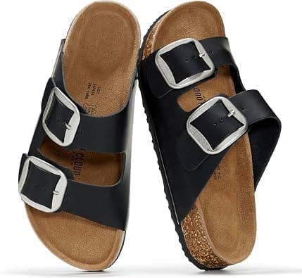 Project Cloud Genuine Leather Flat Sandals Comfortable Beach Essentials Womens Sandals Memory Foam Vacation Essentials Slides for Women Footwear (Santorini) on Amazon.ae - Price Tracker