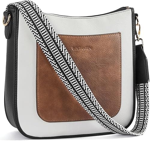 BOSTANTEN Crossbody Bags for Women Trendy Vegan Leather Hobo Handbags Fashion Shoulder Bags Purse with Adjustable Guitar Strap on Amazon.ae - Price Tracker