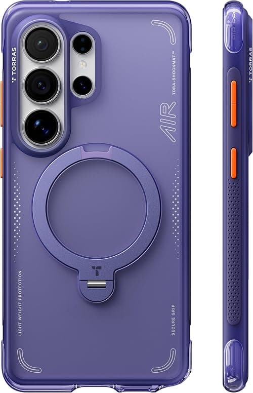TORRAS Ostand Q3 Air for Samsung Galaxy S26 Ultra Case with 360 Magnetic Stand, Fit for Magnetic, Airbag Cushion, Mil-Grade Drop Tested, Shockproof Phone Case for S26 Ultra 6.9", Violet Surge on Amazon - Best Deal Finder