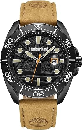 Timberland Men Analog Quartz Watch with Leather Strap TDWGB2230601 on Amazon.ae - Price Tracker