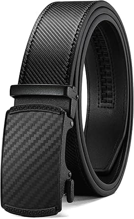 CHAOREN Belts for Men - Mens Belt Leather 1 3/8" for Jeans - Micro Adjustable Ratchet Belt Fit Everywhere on Amazon.ae - Price Tracker