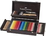 Faber-Castell Art & Graphic Collection, Multicoloured, Wooden Case Of 125, For Art, Craft, Drawing, Sketching, Home, School, University, Colouring - متتبع أسعار Amazon.sa