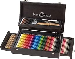 Faber-Castell Art & Graphic Collection, Multicoloured, Wooden Case Of 125, For Art, Craft, Drawing, Sketching, Home, School, University, Colouring - متتبع أسعار Amazon.sa