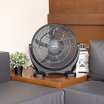 Geepas Gf21138 18’’ Box Fan 80W – Powerful Personal Desk Box Fan With Copper Motor | Table Fan For Office, Home (3 Speed) Fan Guard, 180-Degree Oscillation – 2 Year Warranty on Amazon.ae - Price Tracker