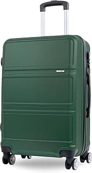 Reflection ABS Carry On Suitcase Airline Approved, Lightweight 24 Inch Luggage- 360° Silent Wheels, ABS Hard Luggage Trolley, Spinner Wheels, Travel Luggage (24-Inch, D.Green) on Amazon - Best Deal Finder