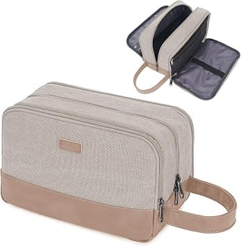 WANDF Travel Toiletry Bag for Men, Canvas Shaving Dopp Kit on Amazon - Best Deal Finder