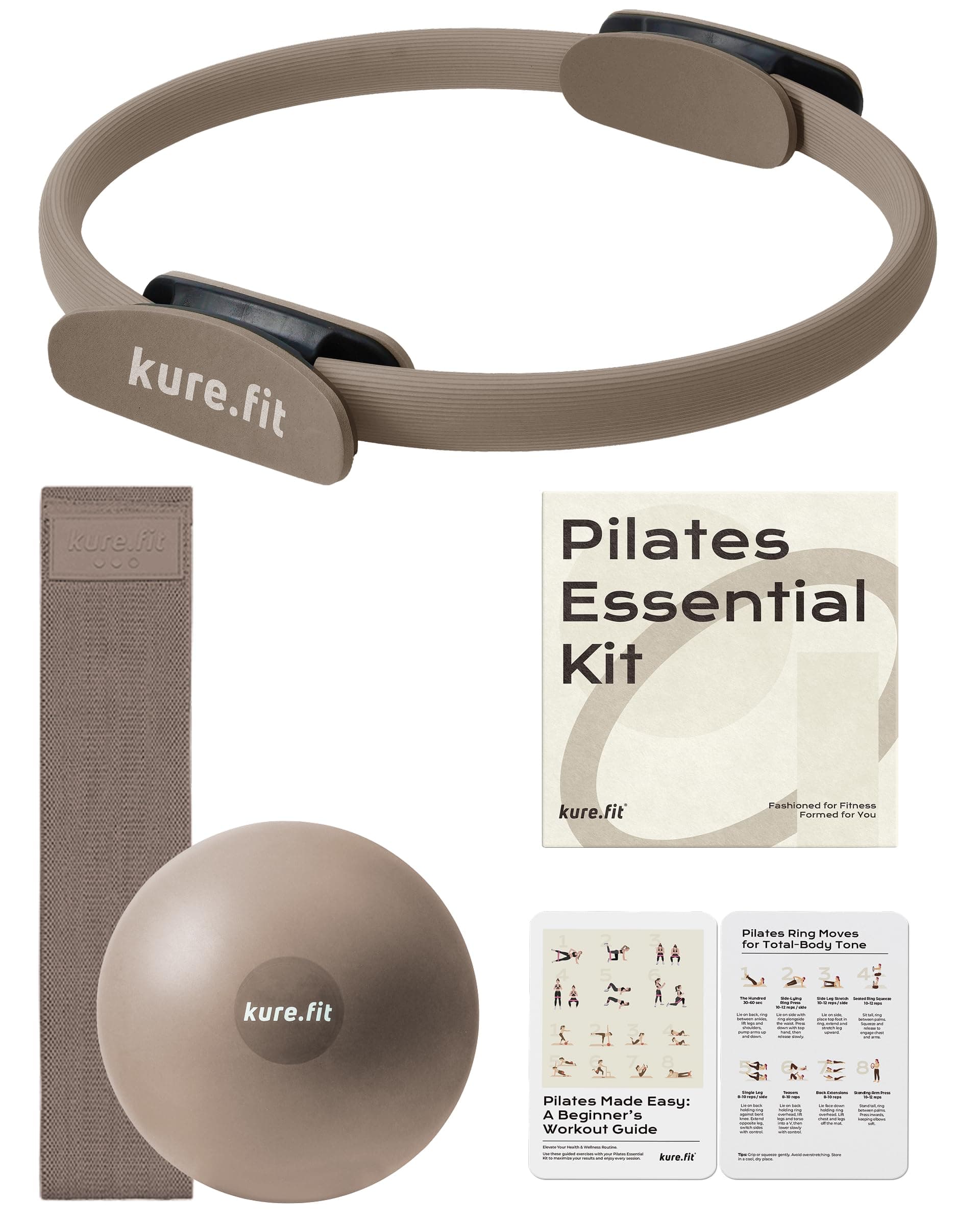 Home Pilates Essentials Kit for Women مجموعة بيلاتس | Pilates Ring, Mini Ball, Booty Band Set | Pilates Equipment Starter Set in Gift Box | Workout Guide Included on Amazon.ae - Price Tracker