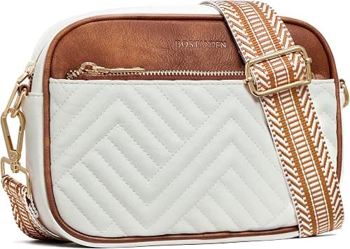 BOSTANTEN Crossbody Bags for Women Vegan Leather Quilted Purses Small Shoulder Bag Ladies Handbags with Wide Strap على Amazon.ae - متتبع الأسعار