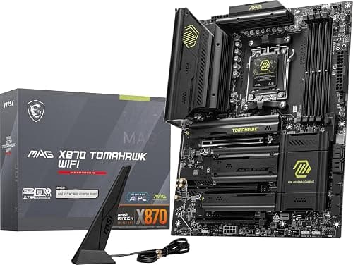 MSI MAG X870 Tomahawk Gaming WiFi Motherboard AMD Ryzen 9000/8000/7000 Series Processors, AM5, DDR5, PCIe 5.0, M.2 Gen5, SATA 6Gb/s, USB 40Gbps, HDMI/DP, Wi-Fi 7, Bluetooth 5.4, 5Gbps LAN, on Amazon.ae - Price Tracker