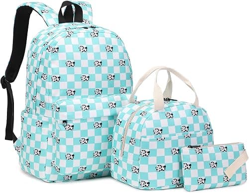 Girls School Backpack for Kids Teens, Elementary Middle School Backpacks Bookbag Set with Lunch Bag Pencil Case on Amazon.ae - Price Tracker