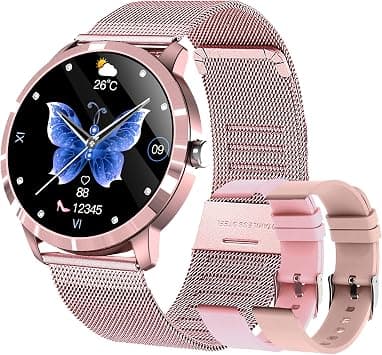 Smart Watch for Women, Fitness Tracker for Android iPhone, Touch Screen Activity Tracker with 24/7 Heart Rate, Blood Oxygen, Blood Pressure, Sleep Monitor, IP68 Waterproof Smartwatch, Pedometer Sport على Amazon.ae - متتبع الأسعار