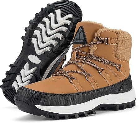 Mishansha Women's Winter Shoes Warm Lined Winter Boots Non-Slip Outdoor Snow Boots Size 36-42 على Amazon.ae - متتبع الأسعار